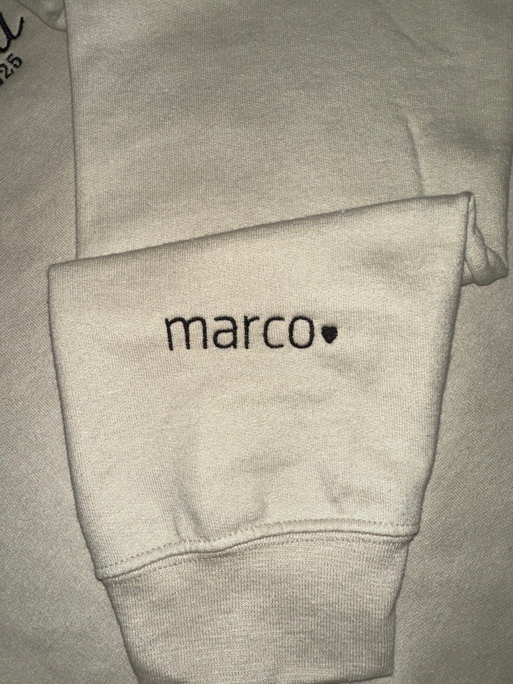 Mama Embroidered Sweatshirt with Custom Name Sleeve | Minimalist Mom Gift